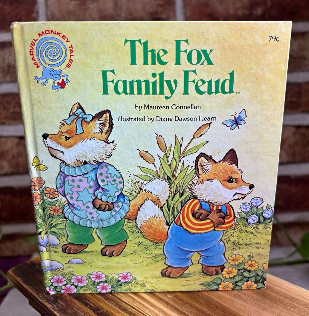 VTG 1988 Marvel Monkey Tales: The Fox Family Feud Hardcover Book